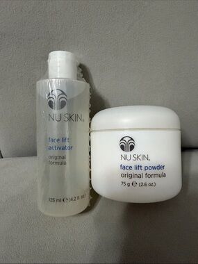 NEW Nu Skin FACE LIFT KIT powder 2.6 oz. , activator 4.2 fl oz Duo (No Brushes)